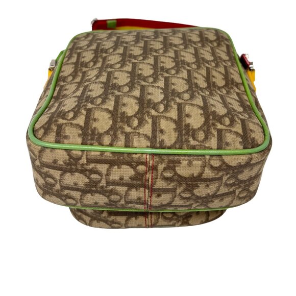 Dior Brown Crossbody Bag with Multicolor Strap - Picture 9 of 12
